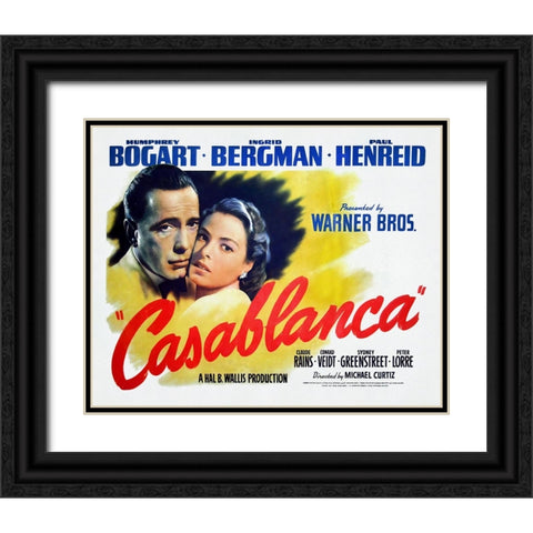 Casablanca 2 Black Ornate Wood Framed Art Print with Double Matting by Screendoor
