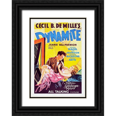Dynamite Black Ornate Wood Framed Art Print with Double Matting by Screendoor