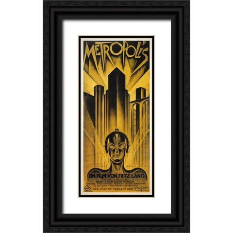 Metropolis Black Ornate Wood Framed Art Print with Double Matting by Screendoor