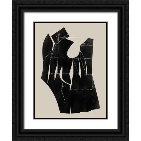Stitch II Black Ornate Wood Framed Art Print with Double Matting by CAG
