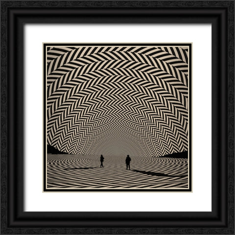 This Place Black Ornate Wood Framed Art Print with Double Matting by Wonder, Howie