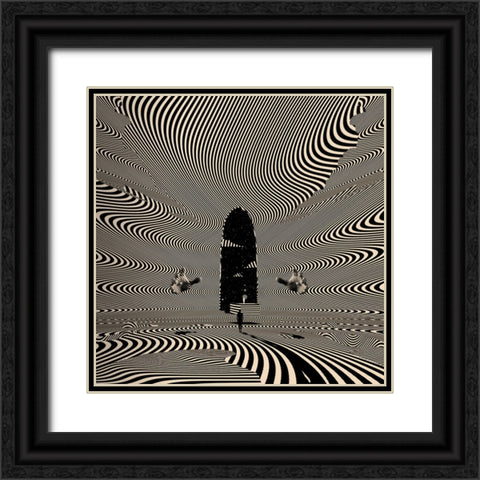 Symbol Black Ornate Wood Framed Art Print with Double Matting by Wonder, Howie