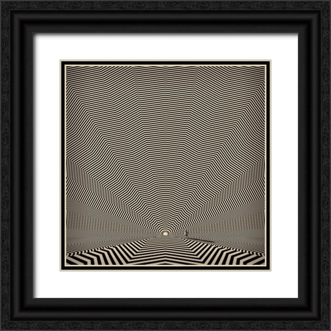 Bending Black Ornate Wood Framed Art Print with Double Matting by Wonder, Howie