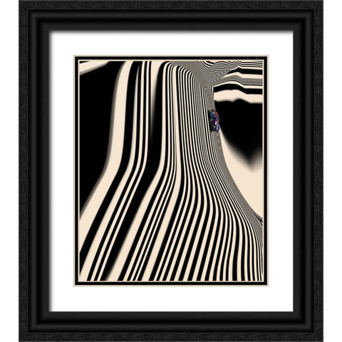 Curve Black Ornate Wood Framed Art Print with Double Matting by Wonder, Howie