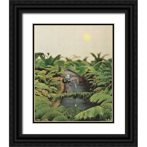 Jungle Road Black Ornate Wood Framed Art Print with Double Matting by Wonder, Howie