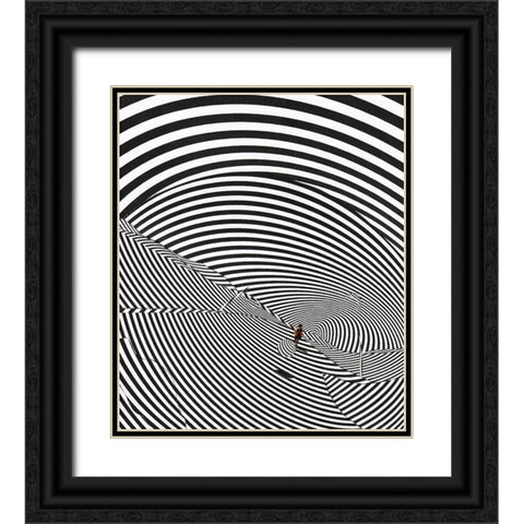 Warped Black Ornate Wood Framed Art Print with Double Matting by Wonder, Howie