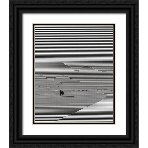 Shift Black Ornate Wood Framed Art Print with Double Matting by Wonder, Howie