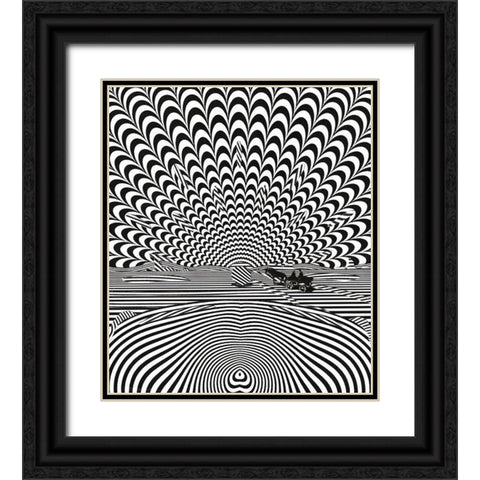 Refraction Black Ornate Wood Framed Art Print with Double Matting by Wonder, Howie