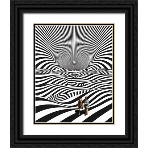 Long And Winding Road Black Ornate Wood Framed Art Print with Double Matting by Wonder, Howie