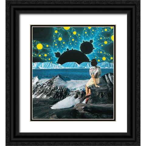 Fractal Nature Black Ornate Wood Framed Art Print with Double Matting by Wonder, Howie