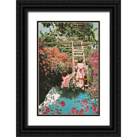Climb Black Ornate Wood Framed Art Print with Double Matting by Wonder, Howie