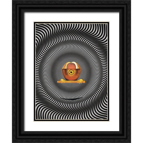 Altitude Black Ornate Wood Framed Art Print with Double Matting by Wonder, Howie
