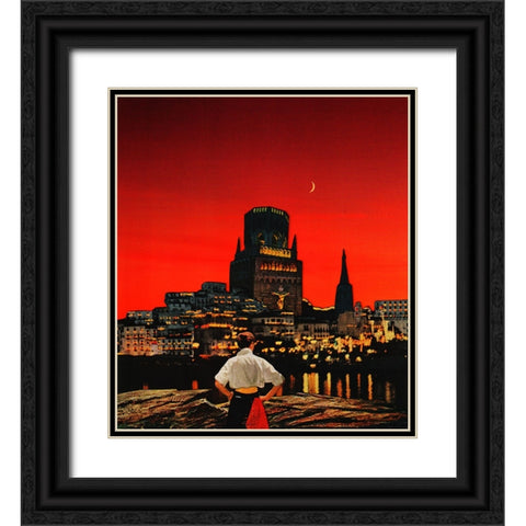 Arcane Black Ornate Wood Framed Art Print with Double Matting by Wonder, Howie