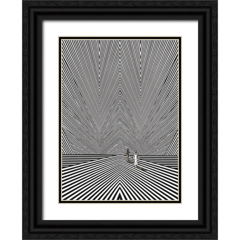 The Illusion of Space And Time Black Ornate Wood Framed Art Print with Double Matting by Wonder, Howie
