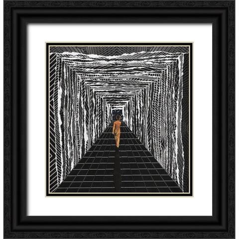 Meditate Black Ornate Wood Framed Art Print with Double Matting by Wonder, Howie