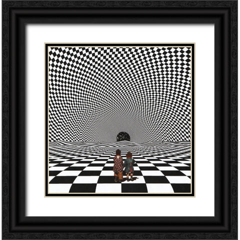 Lucid Black Ornate Wood Framed Art Print with Double Matting by Wonder, Howie