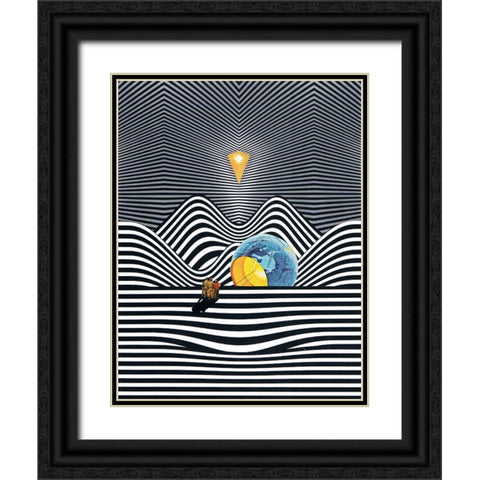 Planetary Black Ornate Wood Framed Art Print with Double Matting by Wonder, Howie