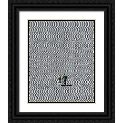 Parallel Black Ornate Wood Framed Art Print with Double Matting by Wonder, Howie