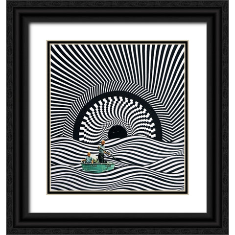 Voyage Black Ornate Wood Framed Art Print with Double Matting by Wonder, Howie