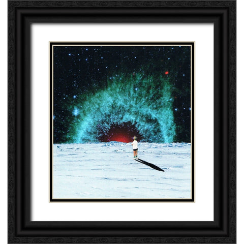 Nebula Black Ornate Wood Framed Art Print with Double Matting by Wonder, Howie