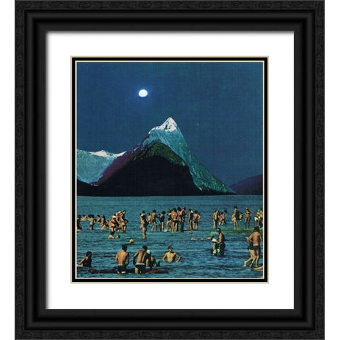 Moon Light Black Ornate Wood Framed Art Print with Double Matting by Wonder, Howie