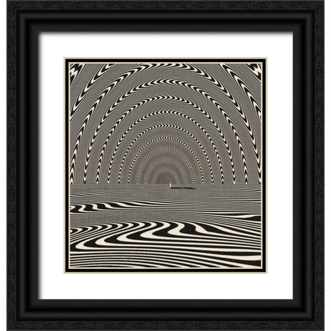 Evolve Black Ornate Wood Framed Art Print with Double Matting by Wonder, Howie