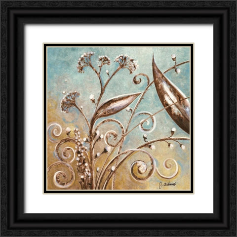 Fall Meadow I Black Ornate Wood Framed Art Print with Double Matting by Adams, J.