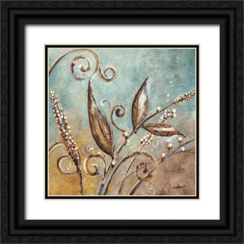 Fall Meadow II Black Ornate Wood Framed Art Print with Double Matting by Adams, J.