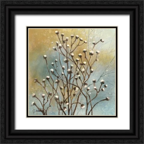 Fall Meadow IV Black Ornate Wood Framed Art Print with Double Matting by Adams, J.