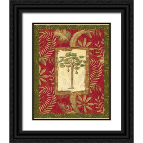 Exotica Palm I Black Ornate Wood Framed Art Print with Double Matting by Audrey, Charlene
