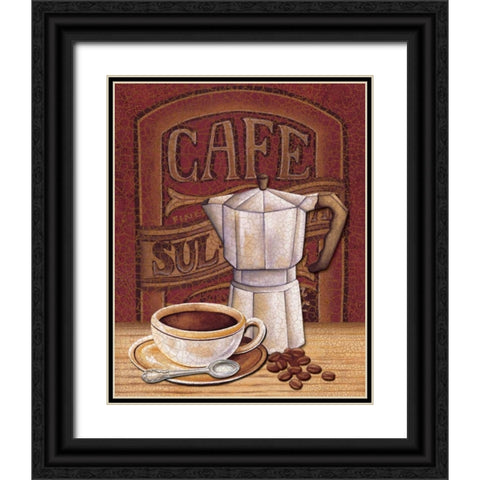 Cafe Mundo I Black Ornate Wood Framed Art Print with Double Matting by Audrey, Charlene