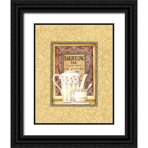 Darjeeling Tea Black Ornate Wood Framed Art Print with Double Matting by Audrey, Charlene