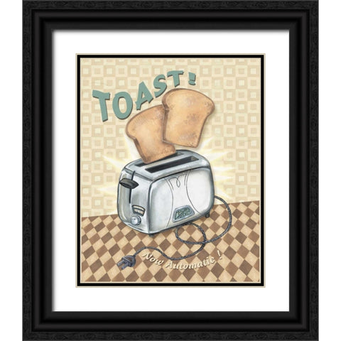 Nifty Fifties - Toast Black Ornate Wood Framed Art Print with Double Matting by Audrey, Charlene