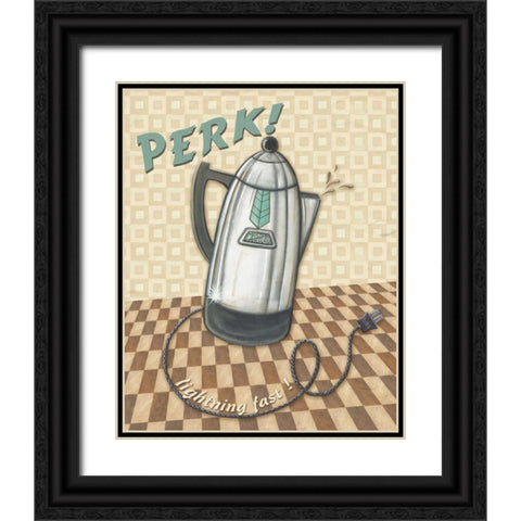 Nifty Fifties - Perk Black Ornate Wood Framed Art Print with Double Matting by Audrey, Charlene