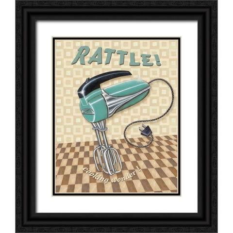 Nifty Fifties - Rattle Black Ornate Wood Framed Art Print with Double Matting by Audrey, Charlene