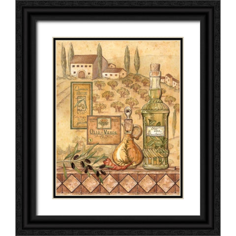 Flavors of Tuscany I Black Ornate Wood Framed Art Print with Double Matting by Audrey, Charlene