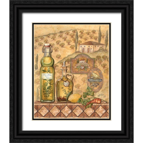 Flavors of Tuscany II Black Ornate Wood Framed Art Print with Double Matting by Audrey, Charlene