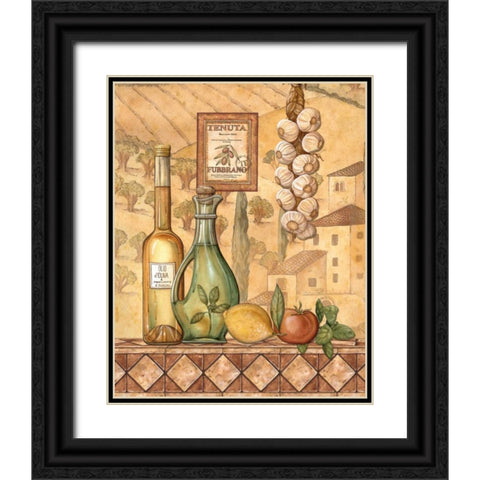 Flavors of Tuscany IV Black Ornate Wood Framed Art Print with Double Matting by Audrey, Charlene