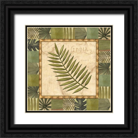 Tropical Leaf I Black Ornate Wood Framed Art Print with Double Matting by Audrey, Charlene