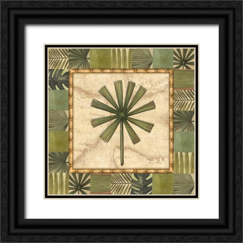 Tropical Leaf II Black Ornate Wood Framed Art Print with Double Matting by Audrey, Charlene