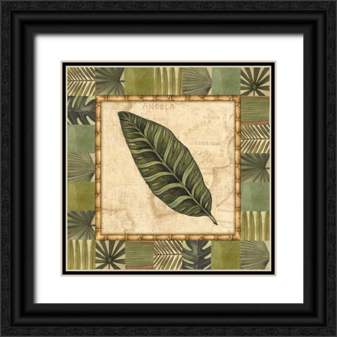 Tropical Leaf III Black Ornate Wood Framed Art Print with Double Matting by Audrey, Charlene