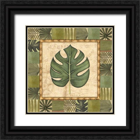 Tropical Leaf IV Black Ornate Wood Framed Art Print with Double Matting by Audrey, Charlene