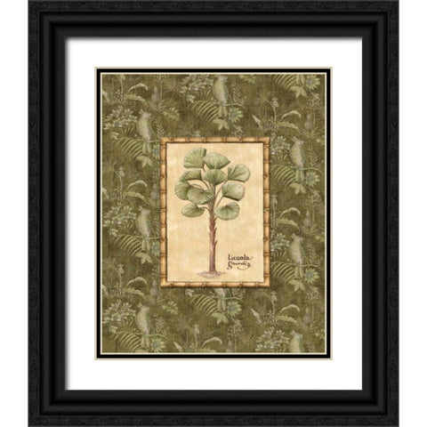 Vintage Palm I Black Ornate Wood Framed Art Print with Double Matting by Audrey, Charlene
