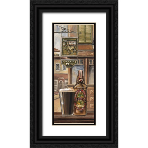 Irish Beer Black Ornate Wood Framed Art Print with Double Matting by Audrey, Charlene