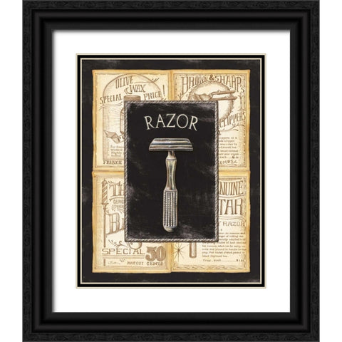 Grooming Razor Black Ornate Wood Framed Art Print with Double Matting by Audrey, Charlene