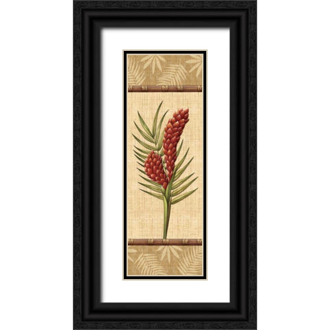 Fleurs Exotiques I Black Ornate Wood Framed Art Print with Double Matting by Audrey, Charlene