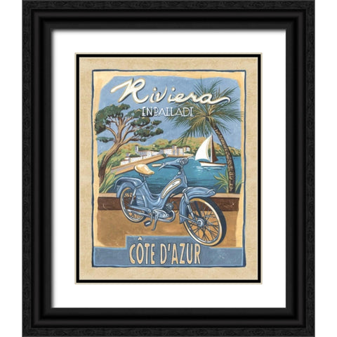 Riviera Black Ornate Wood Framed Art Print with Double Matting by Audrey, Charlene