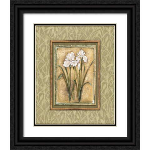Peaceful Flowers I Black Ornate Wood Framed Art Print with Double Matting by Audrey, Charlene
