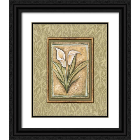 Peaceful Flowers IV Black Ornate Wood Framed Art Print with Double Matting by Audrey, Charlene