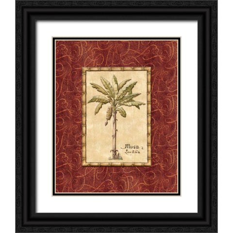 Red Passion Palm II Black Ornate Wood Framed Art Print with Double Matting by Audrey, Charlene
